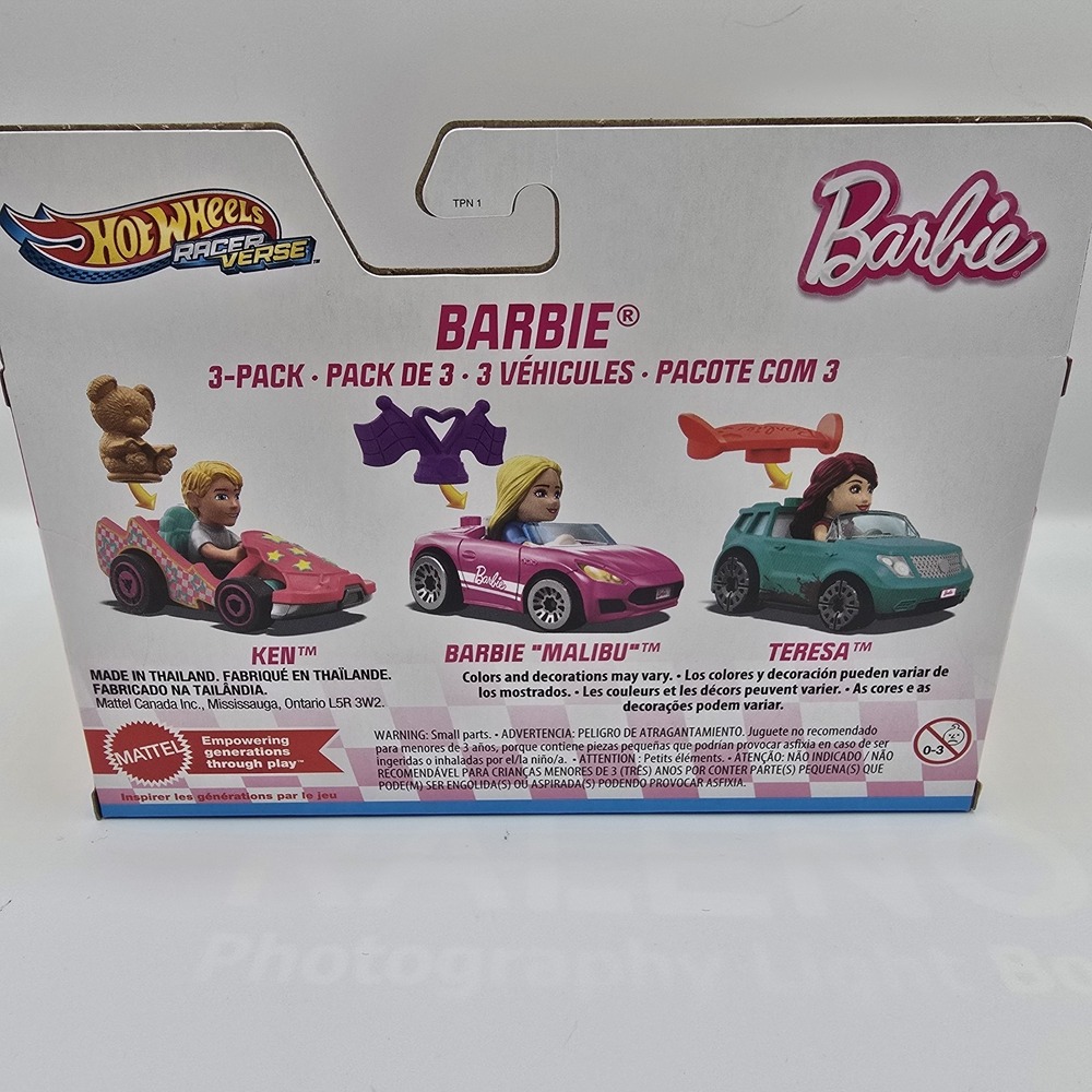 2025 Hot Wheels Racer Verse BARBIE - Ken, Barbie Malibu and Teresa - Picture 4 of 6